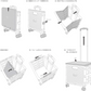 ［BAGING バギング］横押し ショッピングカート ストッパー付き 360°回転 4輪静音キャスター 折りたたみ 買い物カート LB007 (黒)