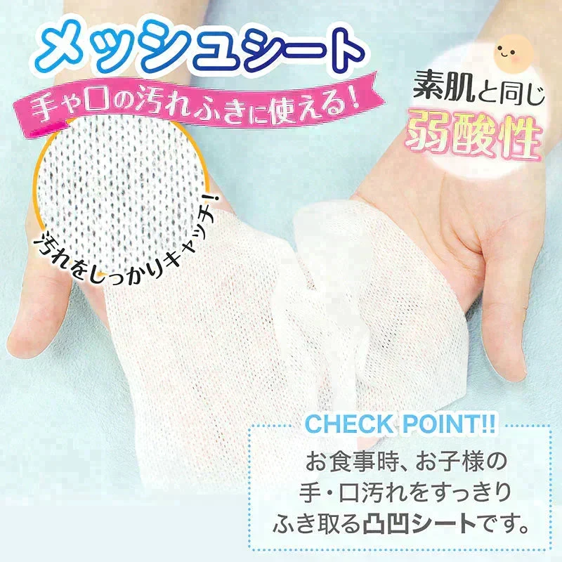 純水99.9％ ベビー用 手口ふき 80枚×15個 (1,200枚)【限りなく水に近く肌にやさしい】日本製
