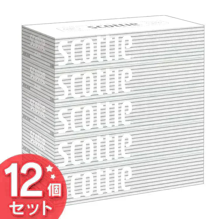 【カートアップNG】【12個セット】ボックスティッシュ スコッティ 400枚 （200組）