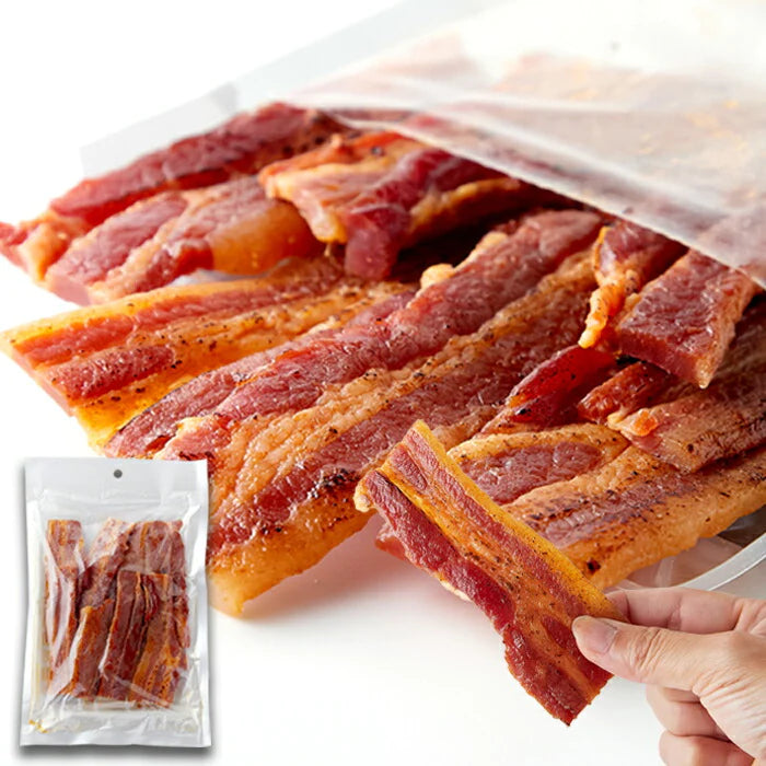 炙り 焼き豚 バラ ジャーキー160g 生姜焼き が おつまみ になりました!!厚切り肉使用!!/ネコポス
