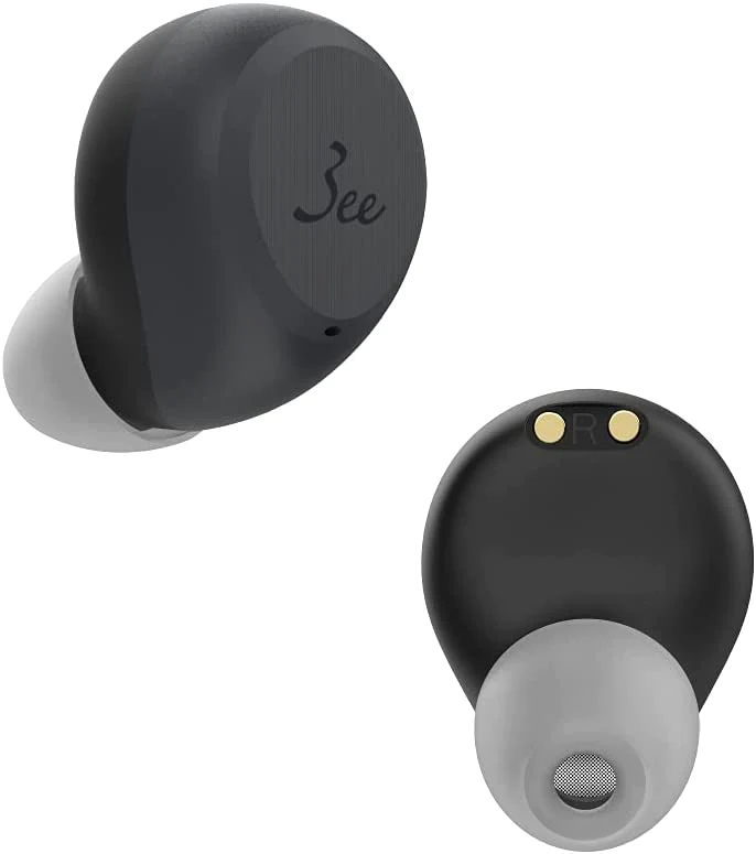 3ee Alpha 01 ワイヤレス イヤホン Bluetooth マイク付き (ダークグレー) M【エコ得】