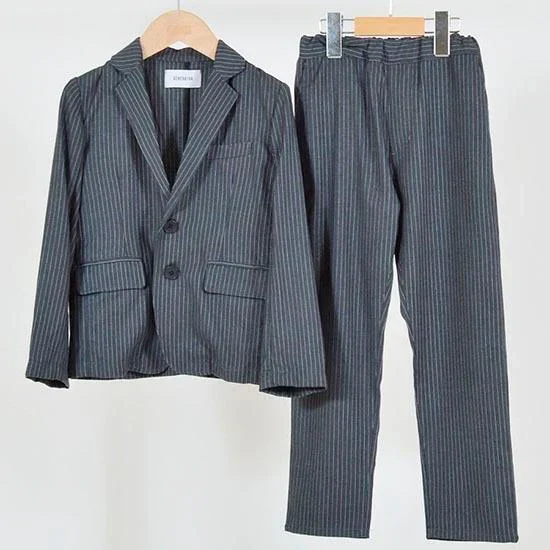 入学式 男の子 スーツ フォーマル 子供服 120cm 入学式  スーツ ピンストライプスーツ(上下組)(GY) ジェネレーター(900302) 子供服 男 入学式 子供服 男 男の子 フォーマル