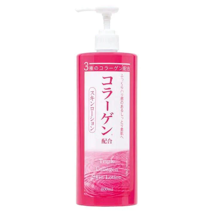 3種のコラーゲン配合スキンローション 600ｍｌ◆ 化粧水  おすすめ 美白 潤い 大容量 お徳用 お得 基礎化粧品 スキンケア 無香料 乾燥肌 敏感肌 保湿 エイジングケア メンズ 男性用 男女兼用