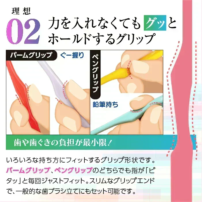 歯科専用歯ブラシ Gupita グピタ (毛のかたさ：Mふつう) 10本セット ／ 理想の歯ブラシ 全5色 個包装 ／ 復興支援商品【メール便送料無料】