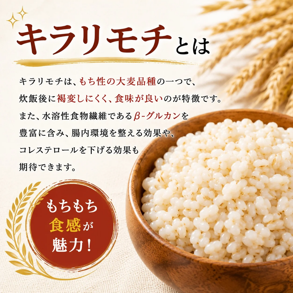 ★キラリモチ / もち麦　10kg（5kg×2パック）　令和8年岡山県産