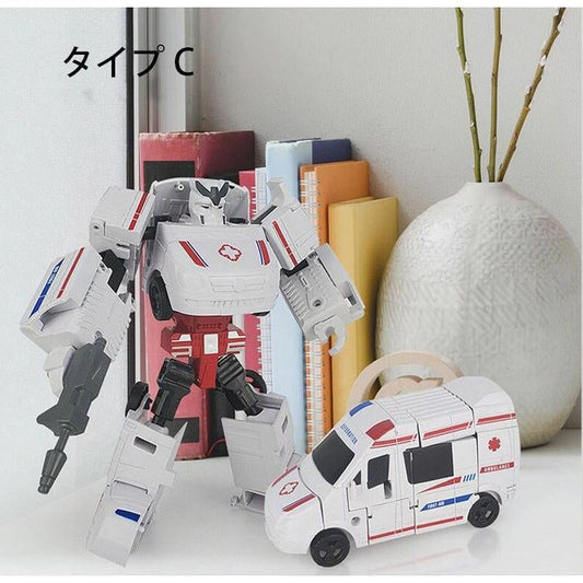 ロボット おもちゃ プレゼント 5タイプ 車 変身 車マン w499C(Cタイプ)