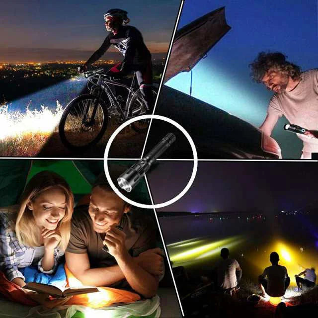 LEDライト 懐中電灯 LED懐中電灯 ハンディライト 充電式 超強力 ズーム 多モード 軍用 作業灯 充電池付き　乾電池使用可 停電 防水 防災対策 新仕様 ズーム機能