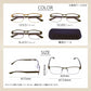 【ゴールド/+3.0】老眼鏡 シニアグラス おしゃれ 眼鏡 メンズ レディース ブルーライトカット リーディンググラス