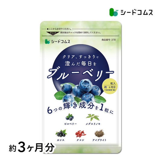 ブルーベリー 《約3ヶ月分》 送料無料 サプリ サプリメント 健康 ブルーベリー ビルベリー メグスリノキ カシス クコシ アイブライト ビタミン アイケア【大容量】