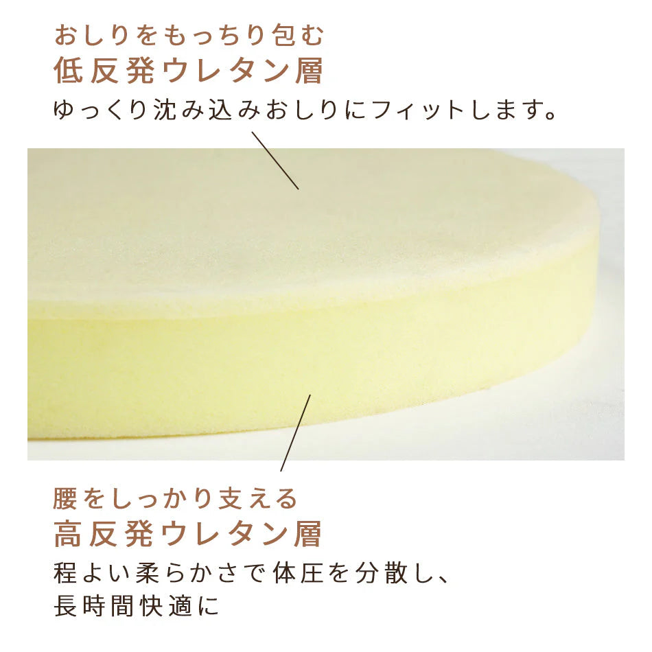 【角形ホワイトグレージュ】座布団 クッション 40×40 厚さ5cm 低反発 高反発 2層構造 低反発クッション 40cm フロアクッション おしゃれ スクエア ラウンド 北欧 モダン 四角 丸 円 コンパクト ウレタン 高反発 クッション 椅子 テレワーク