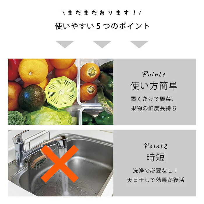 野菜長持ち BIOCERA 鮮度保持 鮮度長持ち 野菜保存 果物保存 繰り返し使える エコ 節約 食品ロスを減らす 冷蔵庫 野菜室