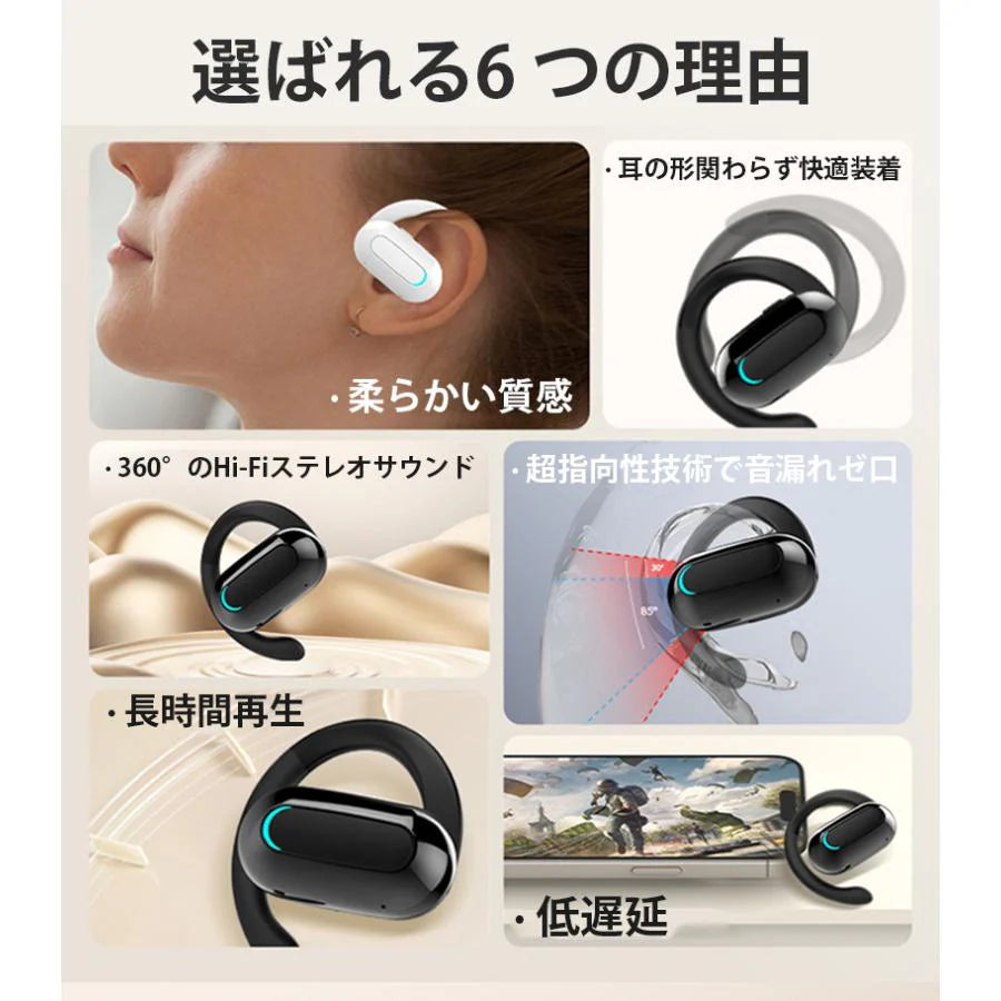 Bluetooth5.3 ワイヤレスイヤホン右耳 イヤホン 低遅延 長時間再生 長時間再生 耳が痛くならない 軽量設計 90°回転可能 5color s090D(ブルー)