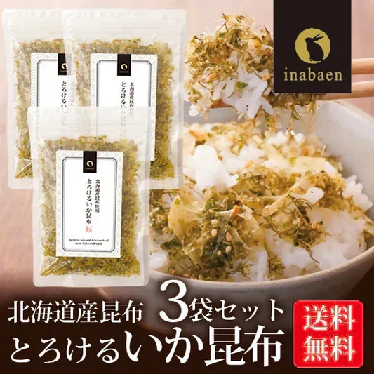 【3個セット】日本橋いなば園 とろけるいか昆布ふりかけ 30g メール便 送料無料