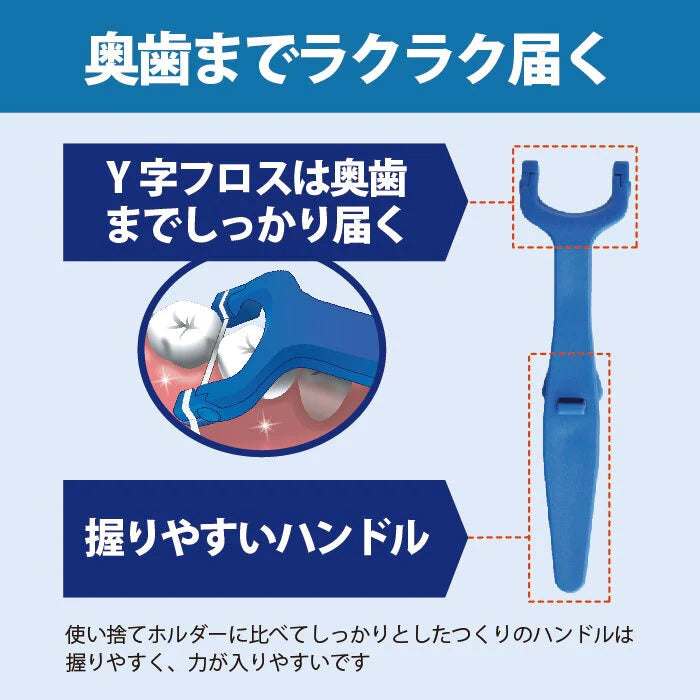 【今だけREACH リーチ／デンタルフロス5ヤード(4.57ｍ) ワックス ノンフレーバーおまけ付き！】Y字フロスホルダー OF801 1個  お手持ちのデンタルフロスを装着！簡単に歯間清掃！【メール便送料無料】