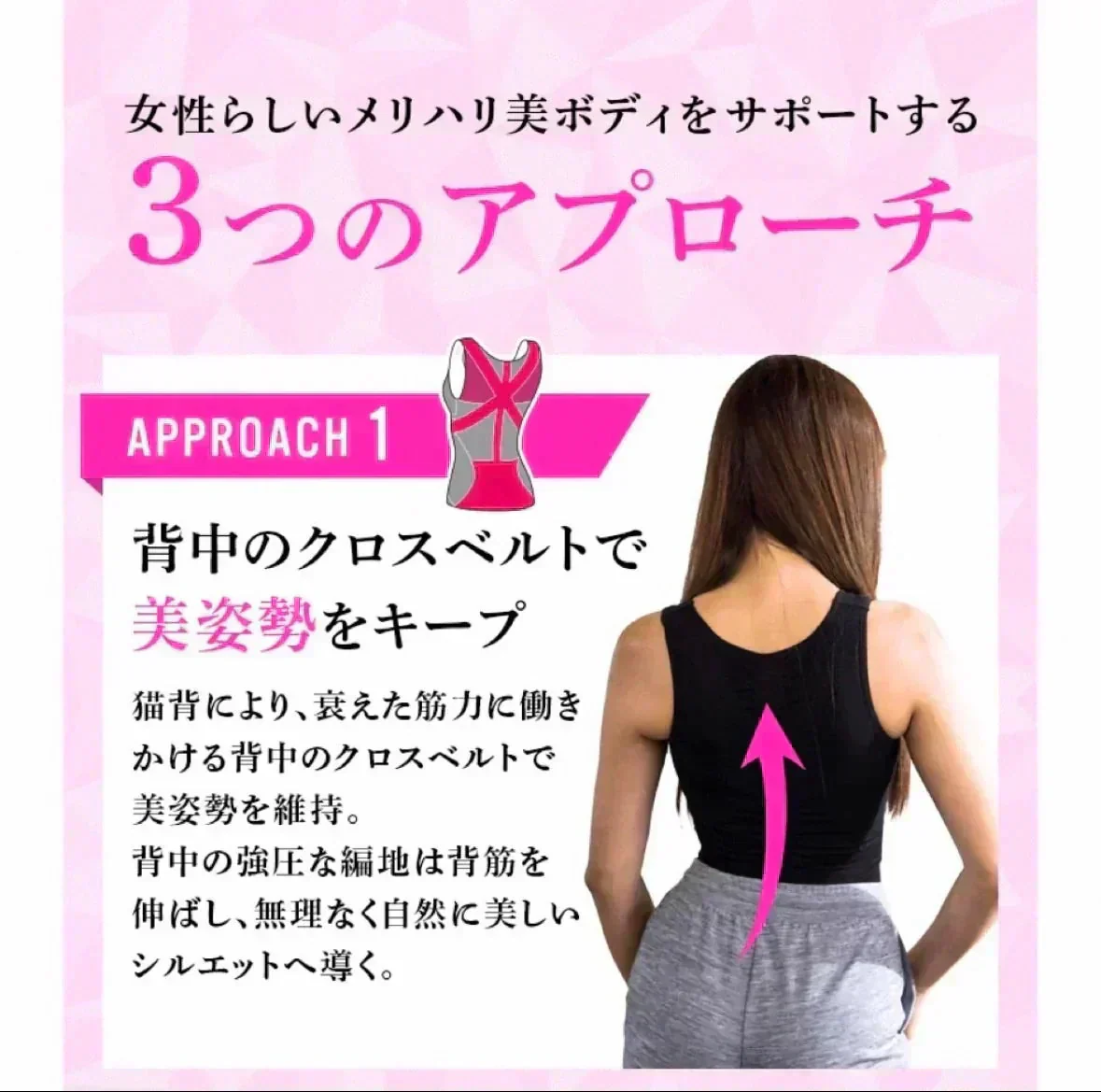 ファビウス BE PRESS ビープレス Sサイズ｜ 加圧式 着圧インナー レディース 補正インナー 姿勢サポート お腹 背中 くびれ 細見え (ビープレス S)