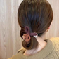 (グレー)ヘアゴム バイカラー 太め おしゃれ ヘアアクセサリー 結び シンプル 髪留め ヘア留め かわいい オシャレ 髪飾り 上品 パーティー飾り