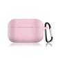AirPodsPro対応ケース 黒 シリコン AirPods Pro Case カバー カラビナ付き エアーポッズプロケース 防塵 耐衝撃 air pods proケース ソフトケース フック付き