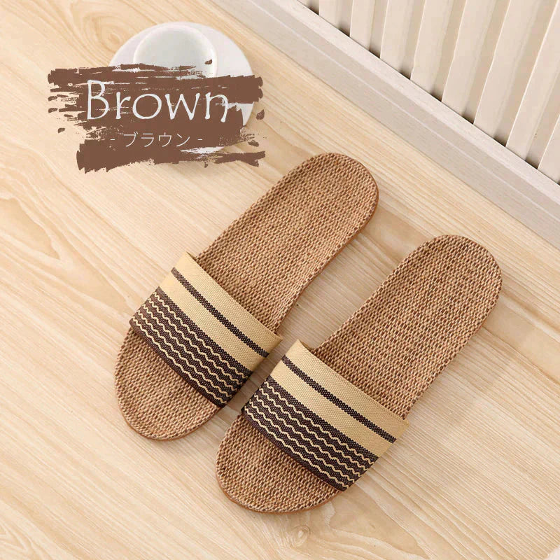 【色お任せ /LMサイズ】スリッパ 麻素材