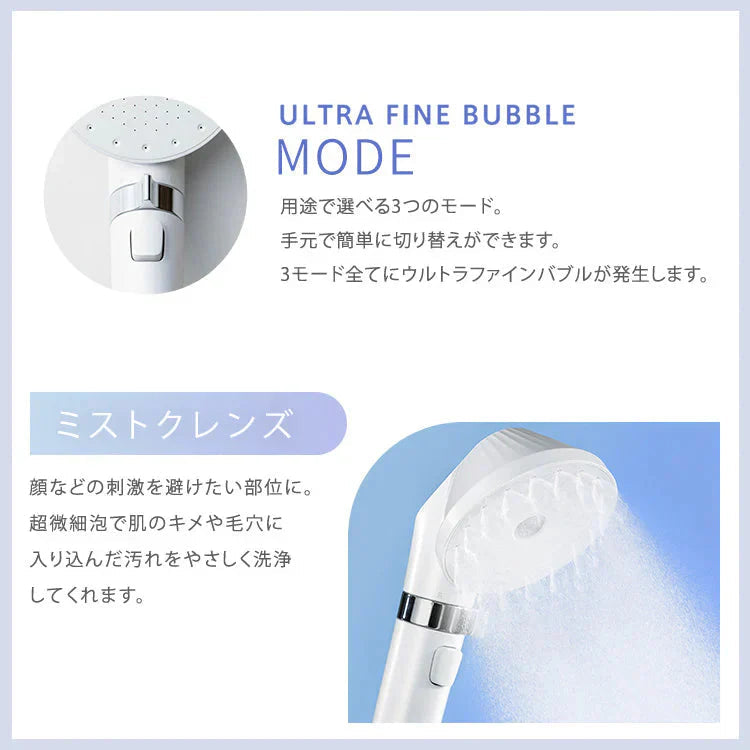 【カートアップNG】【入浴剤4粒セット】シャワーヘッド ウルトラファインバブル マイクロナノバブル 節水 ナノバブル ファインバブル アイリスオーヤマ 水流3段切替 美肌 スキンケア ミスト シルキーバス プレゼント ギフト SH-M01