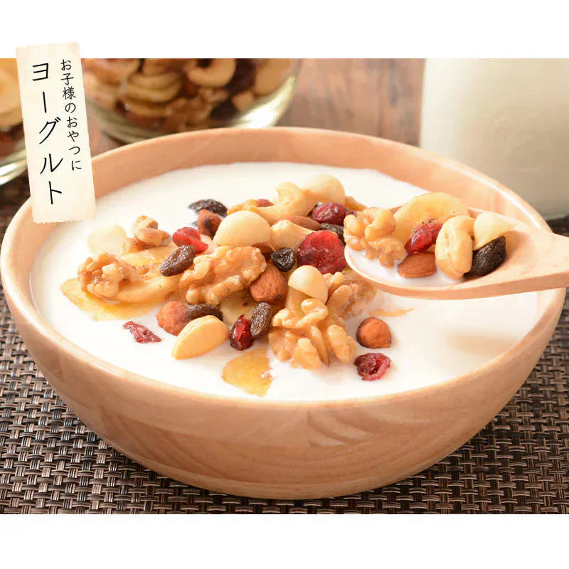 7種のフルーツナッツ 600g ドライフルーツ ミックスナッツ アーモンド カシューナッツ マカダミアナッツ バナナチップス クランベリー 食塩不使用 加工オイル不使用［送料無料］［ポスト投函］ 贈答 ※ポスト投函商品の発送は1～2週間前後になります
