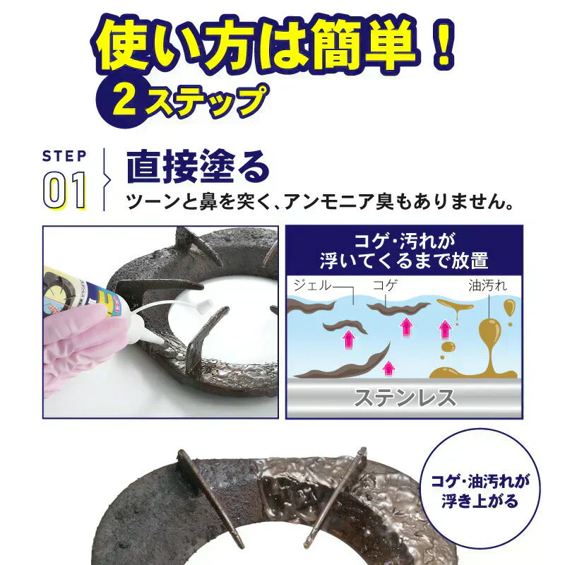 コゲ取り名人 150ｍｌ キッチン掃除 洗剤 焦げ落とし 洗剤 大掃除 コゲ落とし 専用クリーナー ガスコンロ 卓上 トースター オーブンレンジ 油汚れ コンロ掃除 こげとり掃除 プレゼント