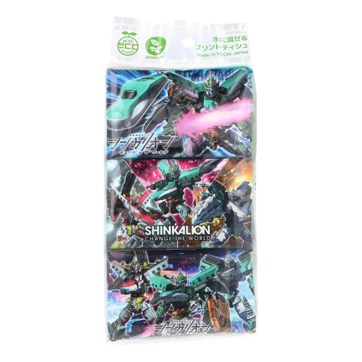 ハヤシ商事 水に流せるプリントティシュ シンカリオン チェンジ ザ ワールド 8組16枚 6個入り X20パック