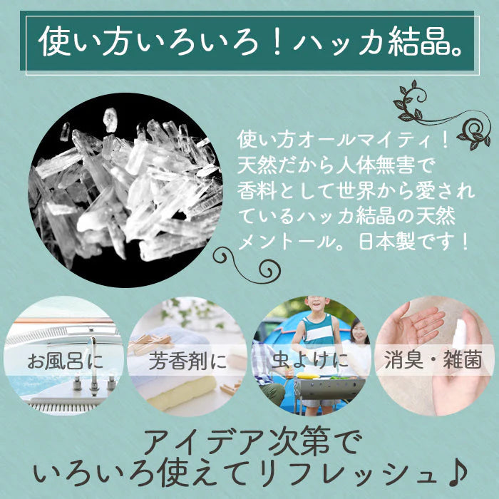 メントールクリスタル 500g ハッカ結晶 はっか ほろ苦い 薄荷脳 天然薄荷