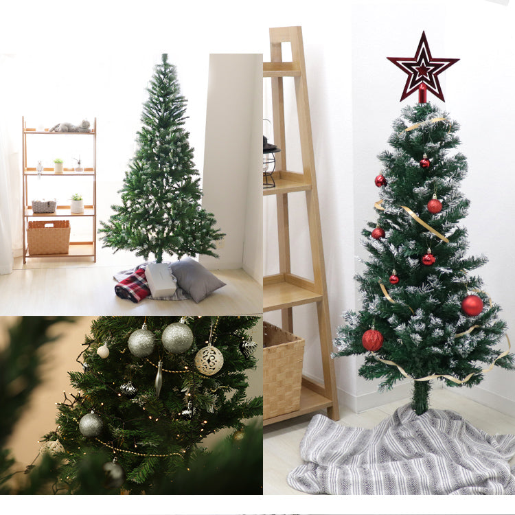 【雪化粧付き】クリスマスツリー おしゃれ 北欧 ヌードツリー 180cm オーナメントなし リアル シンプル スリム 大型 クリスマス Xmas クラシック 置物 店舗用 業務用 ショップ用 簡単組立 クリスマス用品