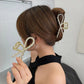 (Aタイプ)キラキラヘアピン　クリップ　花　パール付き　ヘア留め　ヘアアクセサリー　ヘア爪　クランプ　かわいい　オシャレ　髪飾り　大人　春　夏　秋