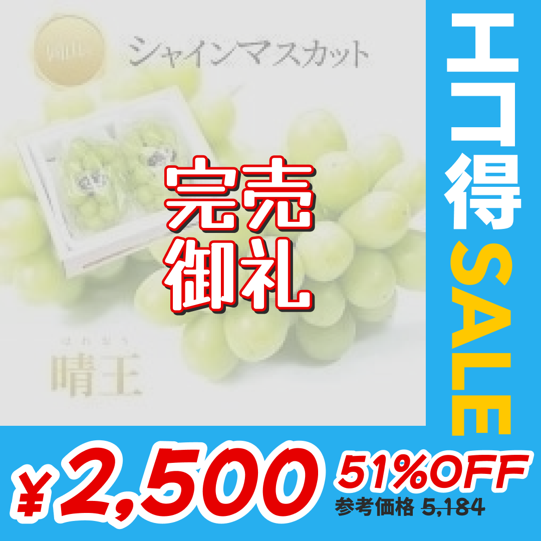 【9月上旬順次発送】送料無料 岡山産 シャインマスカット 晴王 優品2房 800-900g ぶどう【エコ得】【エコ得SALE】