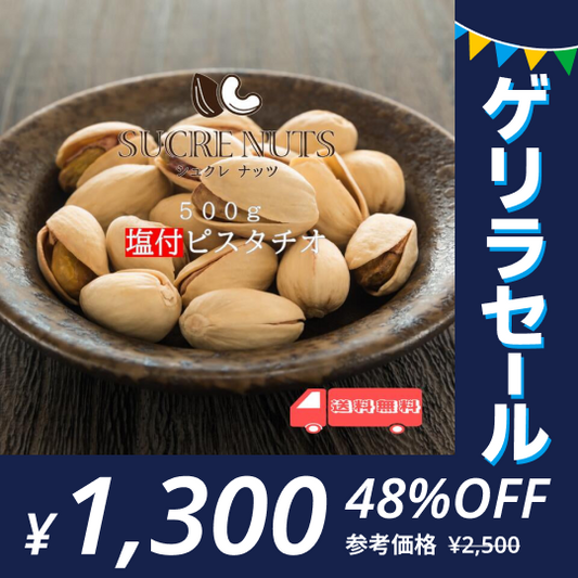 500g 塩付 ピスタチオ（殻付き）【ゲリラセール】
