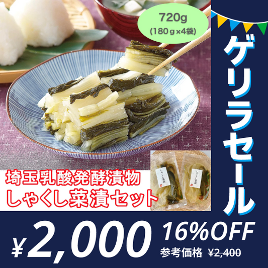 しゃくし菜漬 720g(180ｇ×4袋)【ゲリラセール】