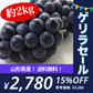 訳あり ピオーネ 約2kg(房数おまかせ) ぶどう 山形県産 送料無料 gr05【ゲリラセール】