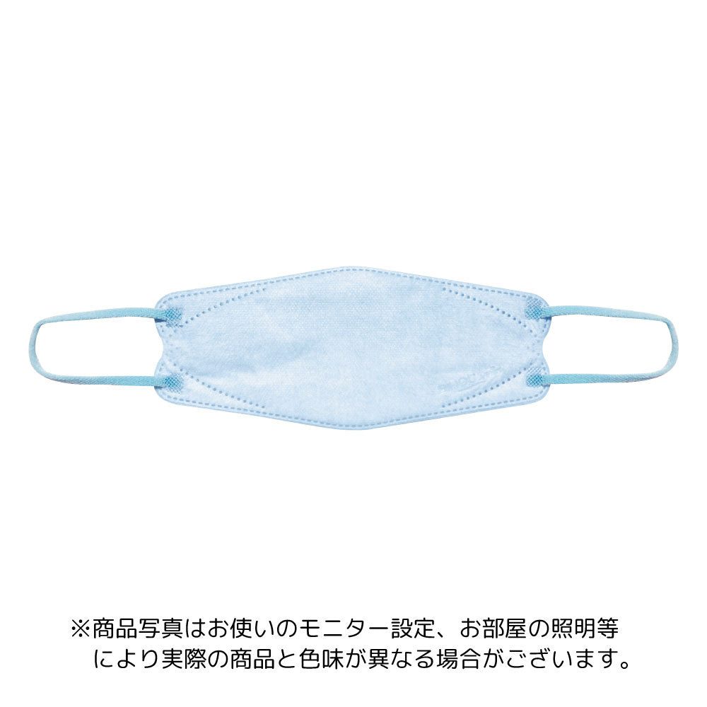 日本製4層不織布マスク エスパック やさしいマスク 3D立体型 標準サイズ ライトブルー 個包装 5枚入り X6パック
