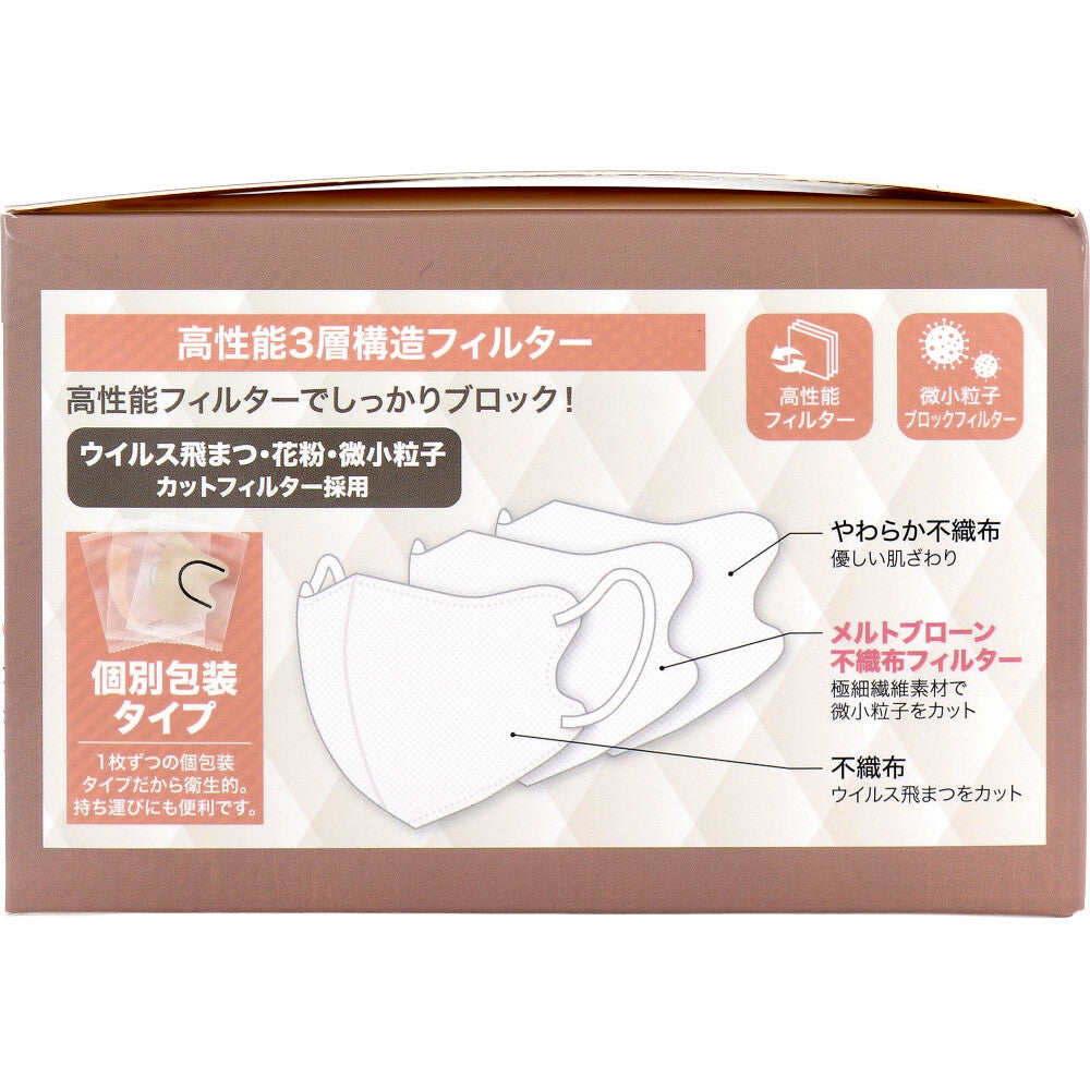3層不織布マスク グローバルジャパン STYLE-ON ニュアンスバイカラー 10枚X3色 個別包装 30枚入り X4箱