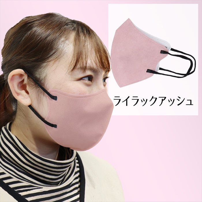 iiもの本舗 3D立体マスク スマートタイプ バイカラー ライラックアッシュ ふつうサイズ 30枚入り X6箱