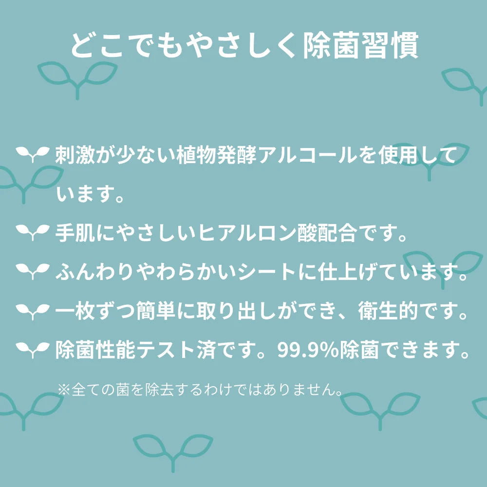 iiもの本舗 清潔習慣 除菌ウェットティシュ 植物発酵アルコール お出かけ用 ヒアルロン酸配合 30枚 2個入り X20パック