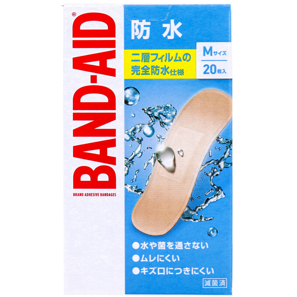 バンドエイド 防水 滅菌済 Mサイズ 20枚入り X8箱