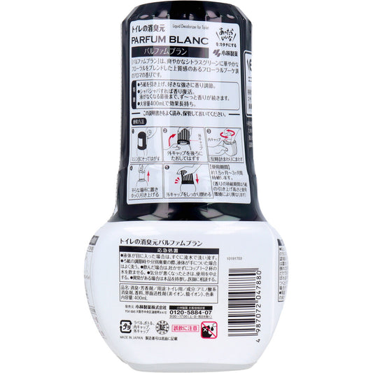 小林製薬 トイレの消臭元 パルファムブラン 400mL X6個
