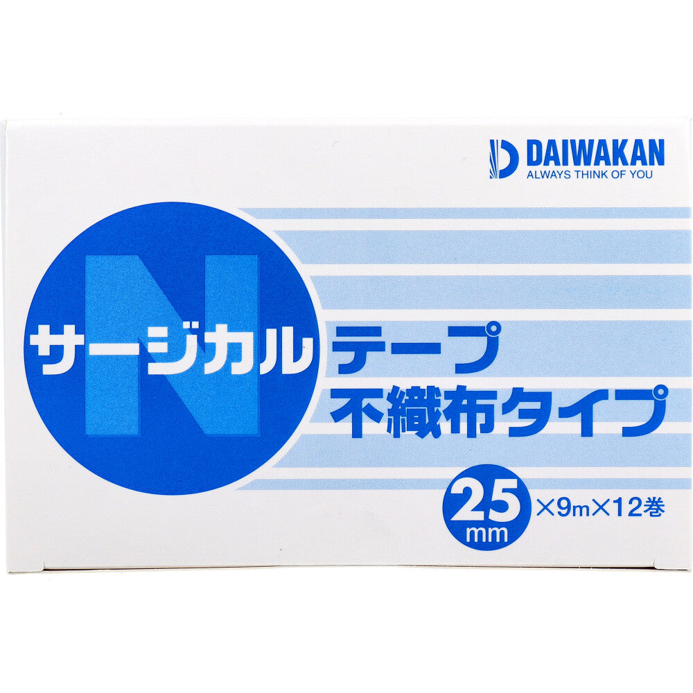 サージカルテープ ダイワカン 不織布タイプ 25mmX9m 12巻入り X3箱