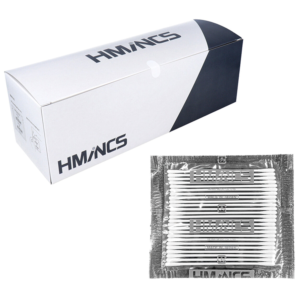 平和メディク 日本製工業用綿棒 HMINCS ミンクス 極細水滴型タイプ XW801 25本X100シート入り