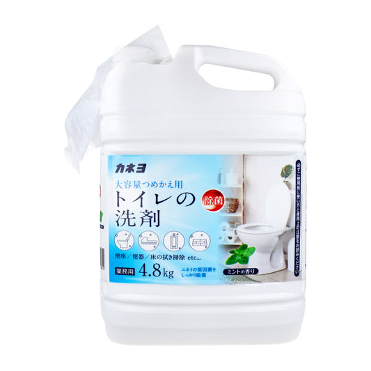 カネヨ石鹸 除菌トイレの洗剤 中性 ミントの香り 大容量 つめかえ用 業務用 4.8kg X3本