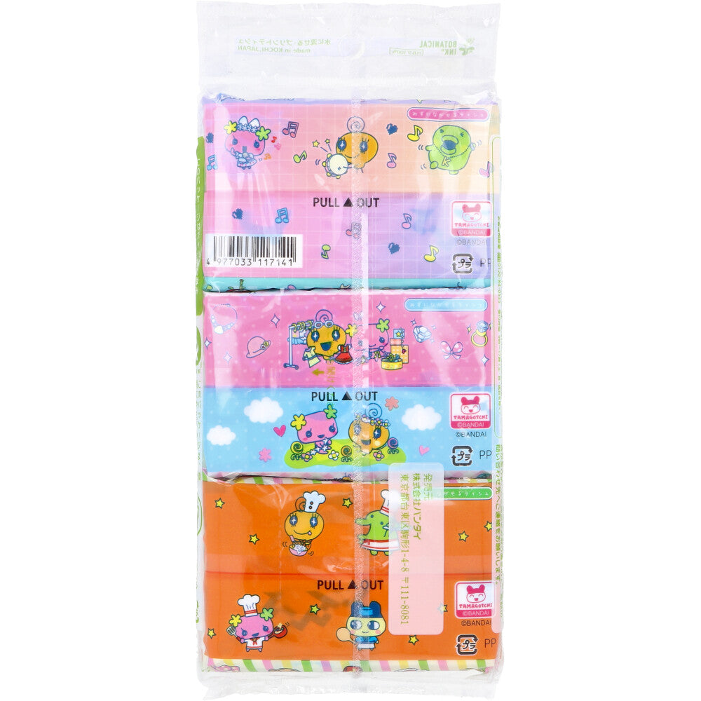 ハヤシ商事 水に流せるプリントティシュ たまごっち パルプ100％ 8組16枚 6個入り X20パック