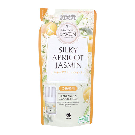 小林製薬 消臭元 SAVON サボン 室内・トイレ用 シルキーアプリコットジャスミン 詰替用 400mL X4パック