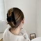 (イェロー)クリップ　もこもこ　　フェイクファー　ヘアピン　ヘア留め　冬　ヘアアクセサリー　ヘア爪　クランプ　かわいい　オシャレ　髪飾り　大人　かわいい　クリスマス　上品