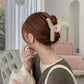 (イェロー)クリップ　もこもこ　　フェイクファー　ヘアピン　ヘア留め　冬　ヘアアクセサリー　ヘア爪　クランプ　かわいい　オシャレ　髪飾り　大人　かわいい　クリスマス　上品