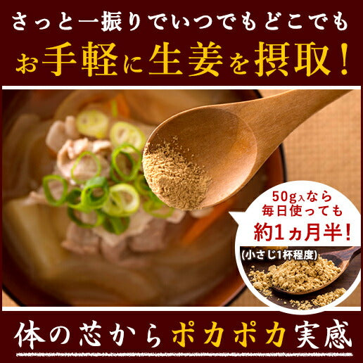 【送料無料】 高知産黄金しょうが100% しょうが粉末 50g 【代引不可】 高知県産 黄金生姜 生姜粉末 しょうがパウダー ジンジャーパウダー  乾燥ショウガ 無添加 温活 冷え対策 生姜 しょうが ショウガ 国産