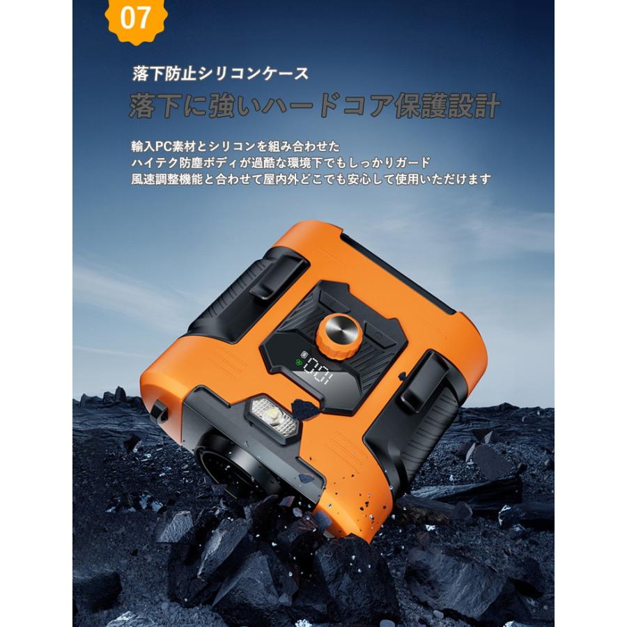 腰掛け扇風機 強力 腰掛けファン 2025最新モデル上位版 8000mA 卓上扇風機 扇風機 小型 腰当て 首かけ ハンディファン 冷却 携帯扇風機 熱中症対策グッズ xjj2027438-1(オレンジ)
