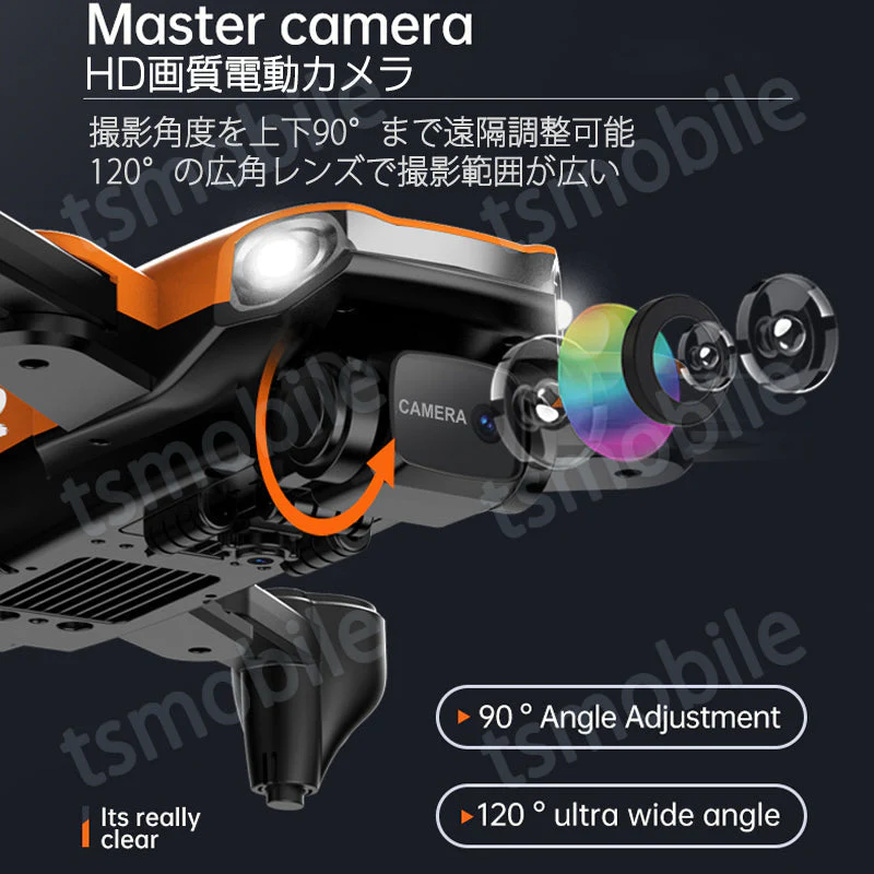ドローン ダブルカメラ ブラック 4K 初心者向け バッテリー2本 ホバリング 電調カメラ 安心保険有 部品有 修理サポート