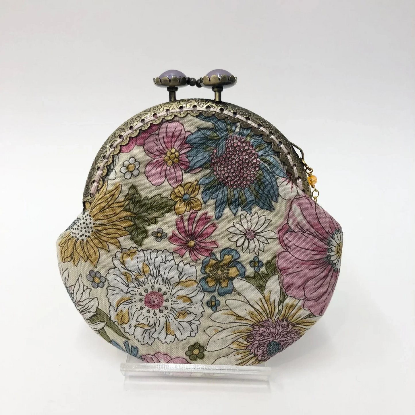 レディース 財布 ガマ口 がま口 花柄 フラワープリント